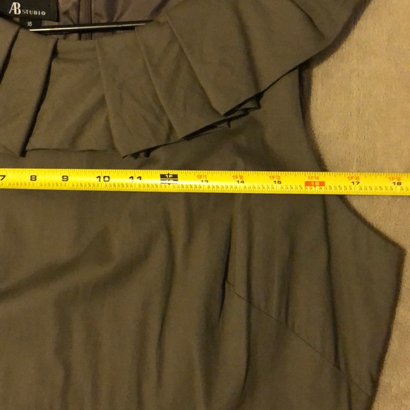 AB STUDIO Dark Grey, Blue & White Stripe Dress - Picture 9 of 11